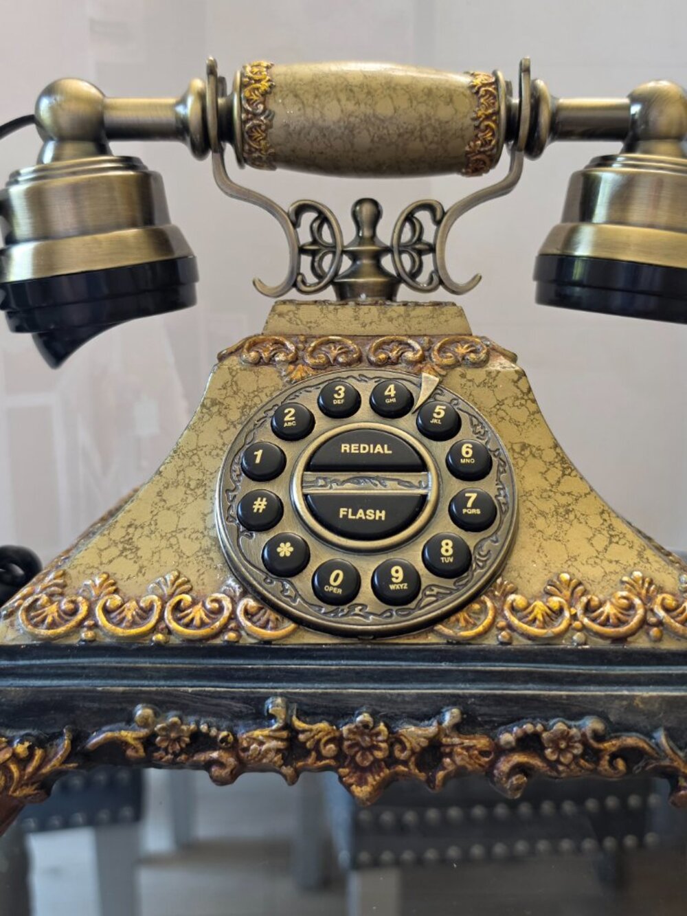 Art Nouveau style grand emperor push button land line phone